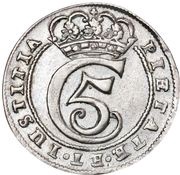 2 Mark Dansk - Christian V Plain monogram obverse image