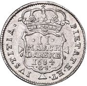 2 Mark Dansk - Christian V reverse image