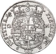 2 Mark Dansk "Bondedreng" - Christian V, Denmark, 1690 reverse image