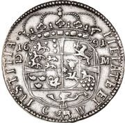 2 Mark Dansk - Christian V Year above value, Denmark, 1691 reverse image