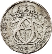 2 Mark Dansk - Christian V Year in legend obverse image