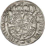 2 Mark Dansk - Christian V Year in legend, Denmark, 1692 reverse image