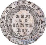 ½ Krone - Christian VII King's birthday, Denmark, 1771 reverse image