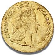 ¼ Ducat / 3 Mark - Christian V obverse image