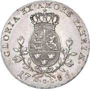 ½ Speciedaler - Christian VII, Denmark, 1777-1786 reverse image