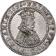 1 Krone - Frederik III Full motto; clockwise obverse image
