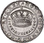 1 Krone - Frederik III Full motto; clockwise, Denmark, 1651-1652 reverse image