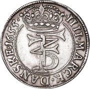 4 Mark Dansk - Frederik III Type IIA obverse image
