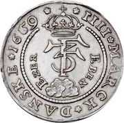 1 Krone - Frederik III Victory over Swedish army - Type2 obverse image