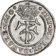 4 Mark Dansk - Frederik III Type V obverse image