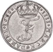 4 Mark Danske - Frederik III Value on obverse obverse image