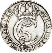 4 Mark Dansk - Christian V Plain monogram obverse image
