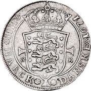 4 Mark Dansk - Christian V Ornate monogram, Denmark, 1671-1680 reverse image