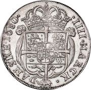4 Mark Dansk "Piedestalkrone" - Christian V, Denmark, 1680 reverse image