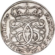 4 Mark Dansk - Christian V Thin monogram, type1 obverse image