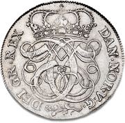 4 Mark Dansk - Christian V Legend first type obverse image