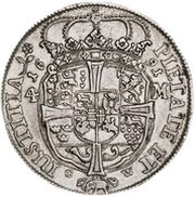 4 Mark Dansk - Christian V Legend second type, Denmark, 1690-1692 reverse image