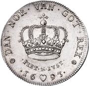 1 Krone - Christian V, Denmark, 1693-1699 reverse image