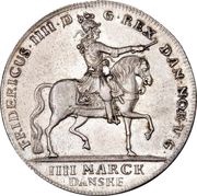 4 Mark Dansk "Rytterkrone" - Frederik IV Type 2 obverse image