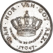 1 Krone - Frederik V Type 2, Denmark, 1747 reverse image