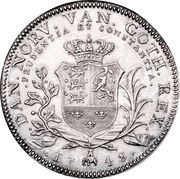 1 Krone - Frederik V Type 4, Denmark, 1748 reverse image