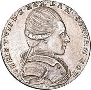 1 Krone - Christian VII King's birthday obverse image