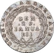 1 Krone - Christian VII King's birthday, Denmark, 1771 reverse image