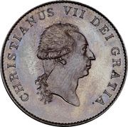 ⅔ Speciedaler - Christian VII Copper pattern strike obverse image