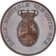 ⅔ Speciedaler - Christian VII Copper pattern strike reverse image