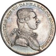 1 Rigsdaler Courant "Rejsedaler" Royal Visit obverse image