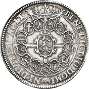 1 Speciedaler - Christian IV Bust type I; Ornate provincial shields, Denmark, 1624 reverse image