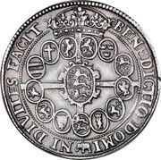 1 Speciedaler - Christian IV Bust type I; Oval provincial shields, Denmark, 1624-1634 reverse image
