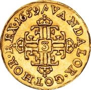 ½ Dukat - Frederik III Cross monogram type 3, Denmark, 1659-1664 reverse image