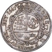 1 Speciedaler - Frederik III, Denmark, 1667 reverse image