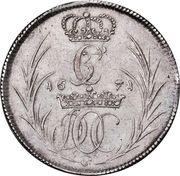 1 Speciedaler - Christian V Danish East India Co. Trade coinage, Denmark, 1671 reverse image
