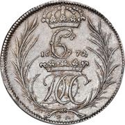 1 Speciedaler - Christian V Danish East India Co. Trade coinage, Denmark, 1671 reverse image