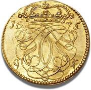 ½ Dukat - Christian V, Denmark, 1675 reverse image