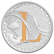 1 Dollar - Elizabeth II 4th Portrait - Alphabet Collection - Letter L - Silver Proof, Australia, 2015-2017 reverse image