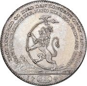 6 Mark "Rejsedaler" - Frederik V Royal visit in Norway, Denmark, 1749 reverse image