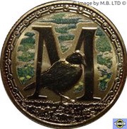 1 Dollar - Elizabeth II 4th Portrait - Alphabet Collection - Letter M reverse image