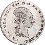 1 Speciedaler - Christian VII Bauert portrait obverse image