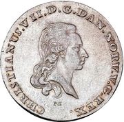1 Speciedaler - Christian VII Gianelli portrait obverse image