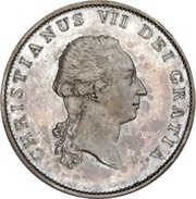 1 Speciedaler - Christian VII Silver pattern strike obverse image
