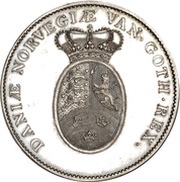 1 Speciedaler - Christian VII Silver pattern strike, Denmark, 1805 reverse image