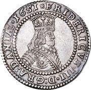 2 Krone - Frederik III Full motto; clockwise obverse image