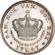 2 Krone - Frederik V, Denmark, 1747 reverse image