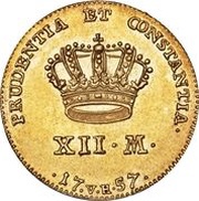 12 Mark - Frederik V, Denmark, 1757-1758 reverse image