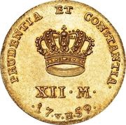 12 Mark - Frederik V, Denmark, 1757-1765 reverse image