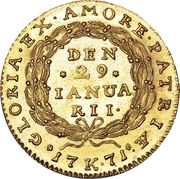 12 Mark - Christian VII King's birthday, Denmark, 1771 reverse image