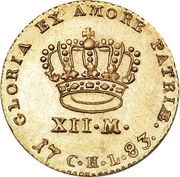12 Mark - Christian VII, Denmark, 1781-1785 reverse image